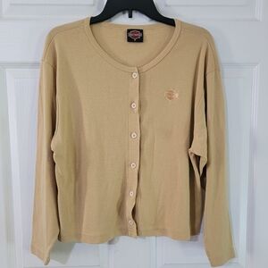 Harley-Davidson Tan Cardigan Sweater
